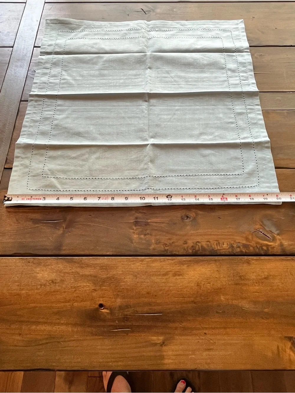 Pier 1 Ivory Hemstitched Cotton-Linen Set of 4 Napkins NWT
